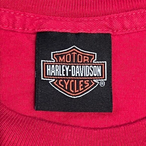 ‘16 Harley Davidson Key West Florida Edition Red Graphic Tee Shirt / Size L - Picture 5 of 5